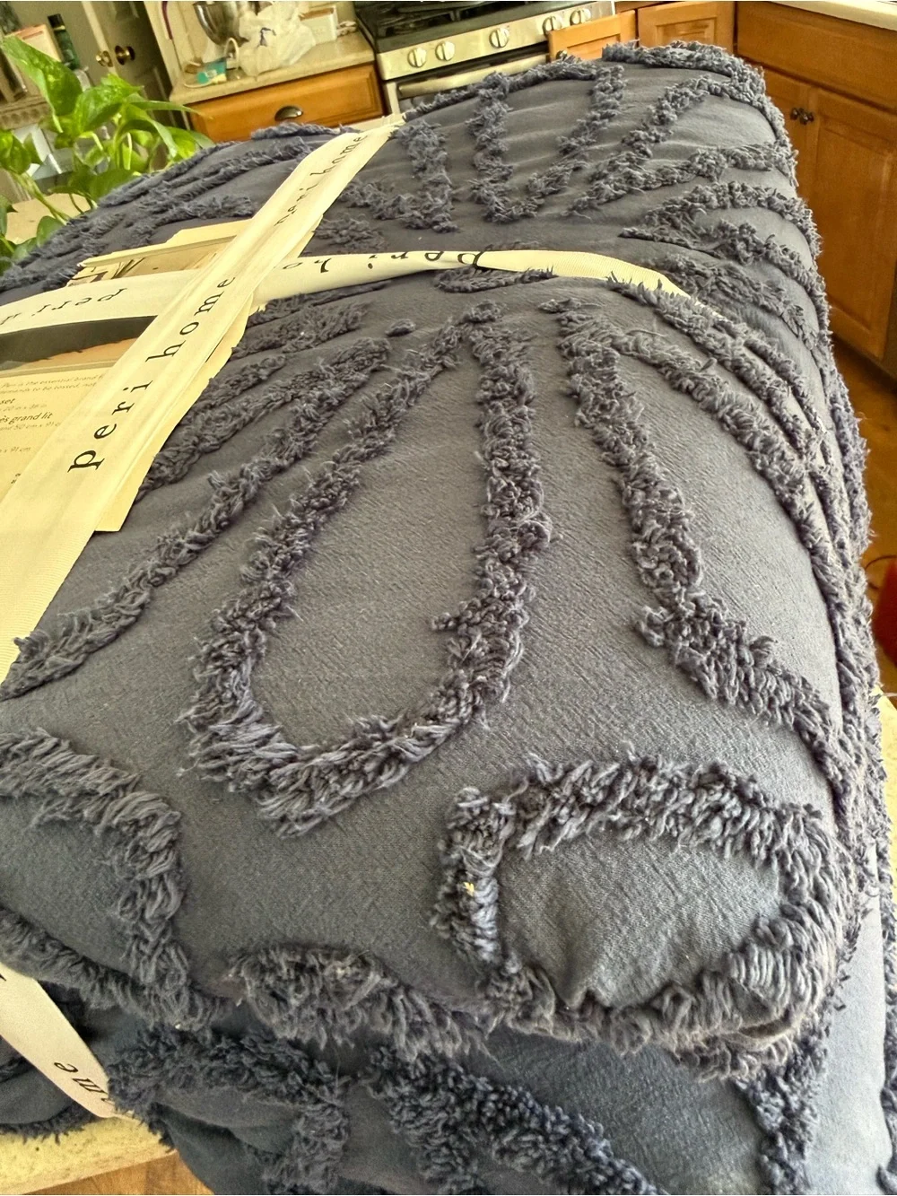 Peri Home Navy Tufted King Comforter Set